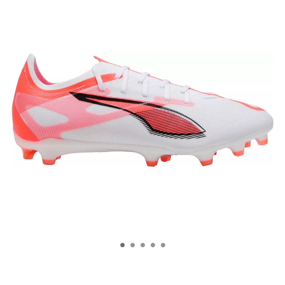 Puma White and Pink Soccer Cleats